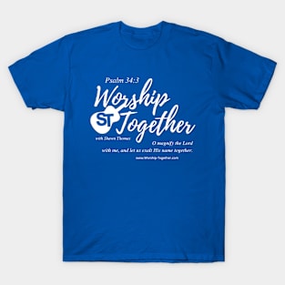 $22 T-SHIRT - WT Logo & Psalm 34:3 (Invert) T-Shirt